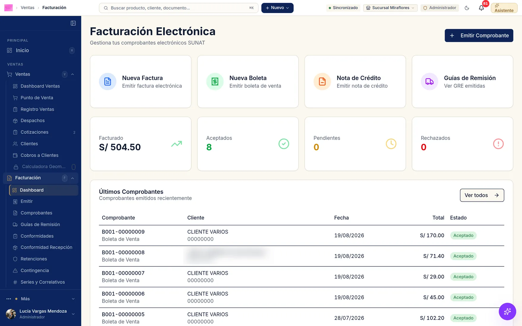 ODECIS — Facturación SUNAT